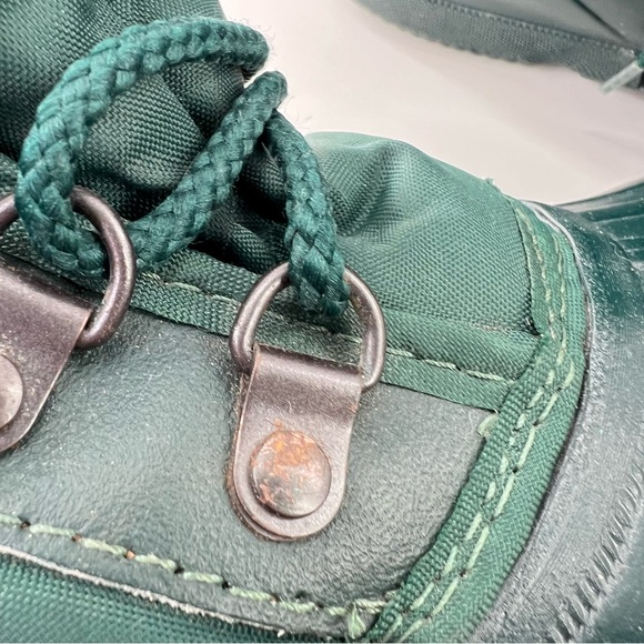 Vintage Sorel hunter green boots Faux Fur Sz 9 Canada Made Waterproof Duckie - Picture 15 of 15